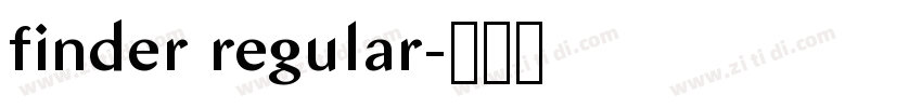 finder regular字体转换